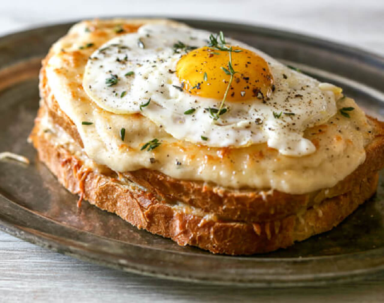 Croque Madame with Canadian Bacon